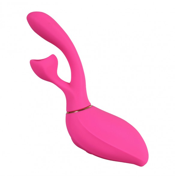 JEUPLAY Female Suck and Vibrator Double Clitoris Stimulation (Chargeable - Red Rose) 